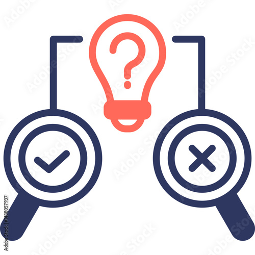 Hypothesis Solution mixed color icon