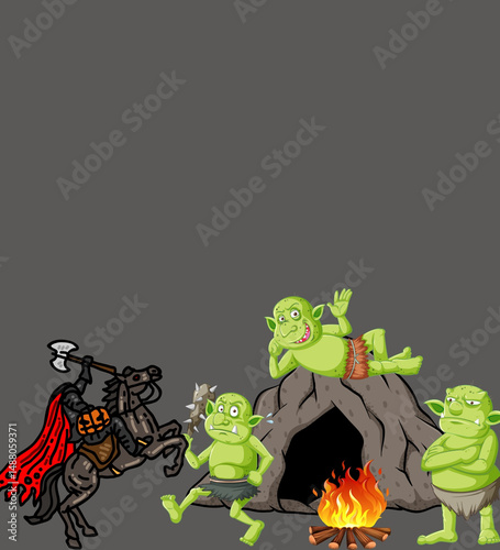 a knight visits a cave of goblins to be exterminated