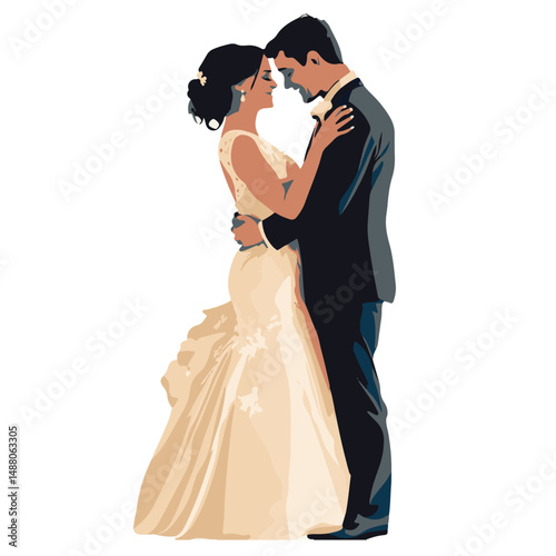 Happy Wedding Couple