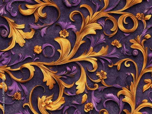 Ornate floral pattern with ...