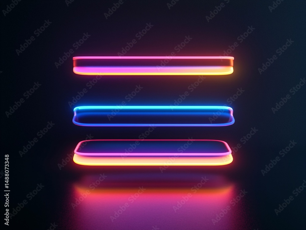 Neon Glow Shelves Neon Glow Shelves