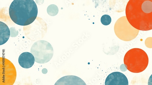Abstract circles on white background photo