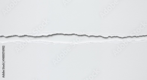 Torn Paper Piece White Background