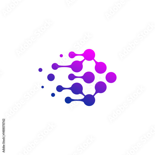 abstract bubbles  Technology Logo Design Vector