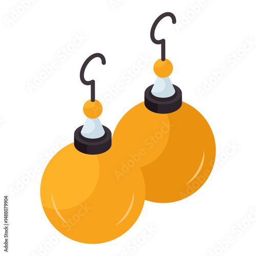 A perfect design icon of earrings