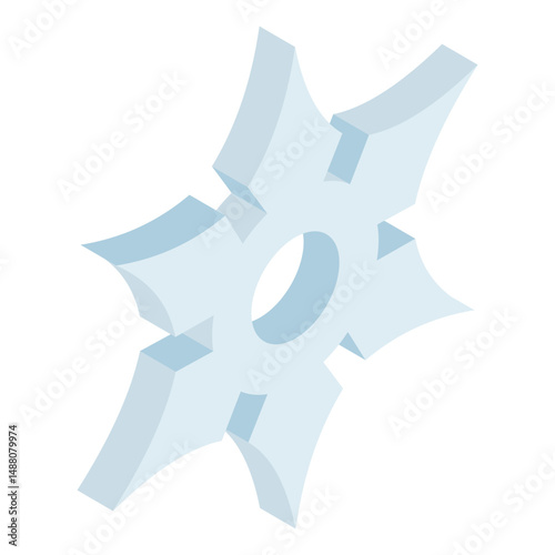 Modern design icon of ninja blades 