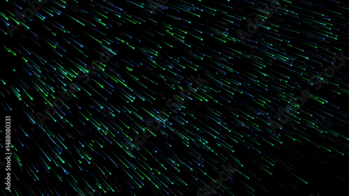 Motion particle lines explode loop background. Multicolor abstract technology futuristic star and line background. Fast light trails