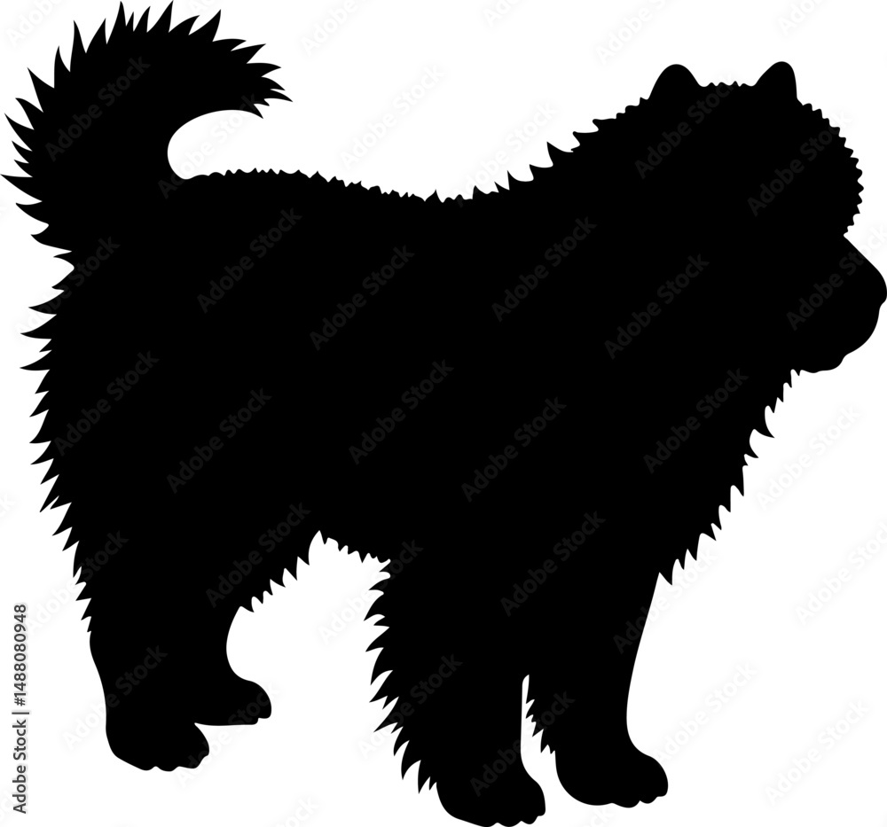 Shaggy Dog Silhouette – Fluffy Standing Dog Vector Art Shaggy Dog Silhouette – Fluffy Standing Dog Vector Art
