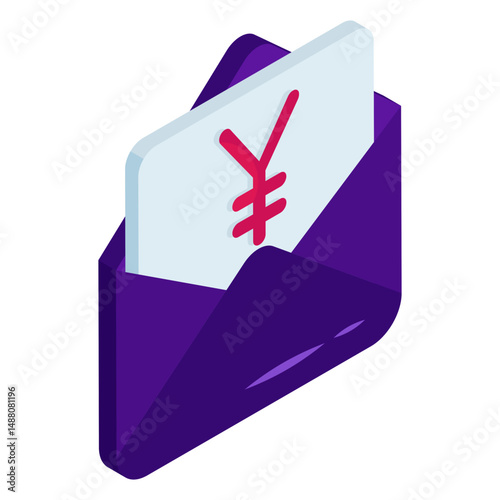 A unique design icon of financial mail
