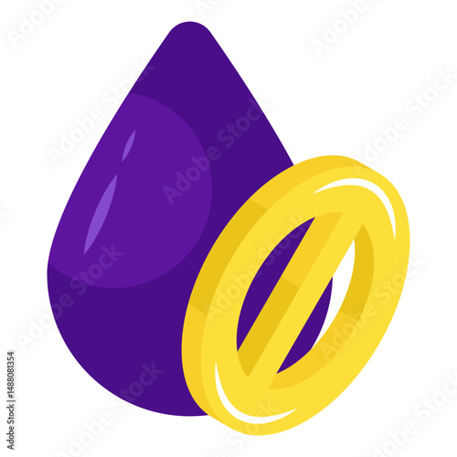 Premium download icon of no drop 