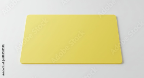 Yellow Rectangular Board on White Surface, Simple Minimalism