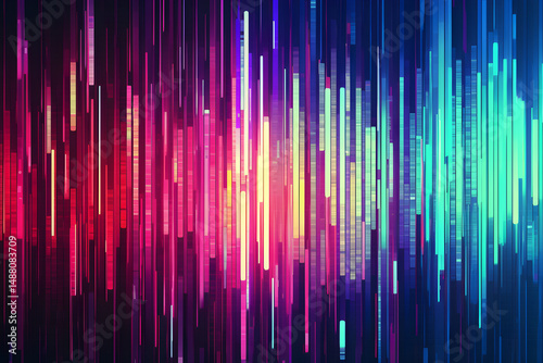 Future technology, the intersection of luminous lines and the collision of speed and power technology background
