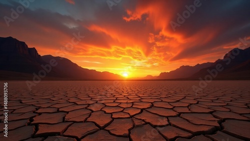 sunset over the desert