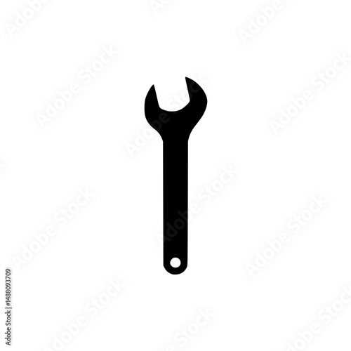 Black silhouette of a wrench tool