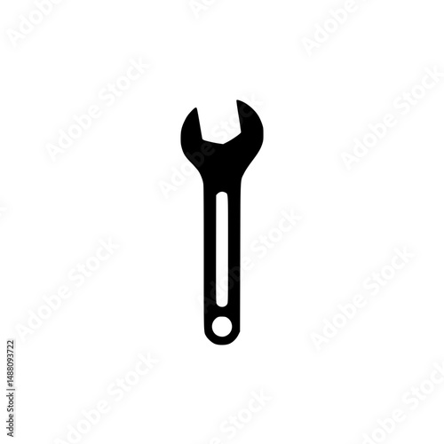 Black silhouette of a wrench tool