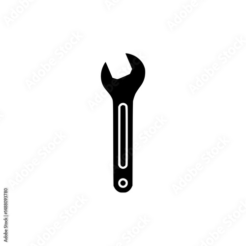 Black silhouette of a wrench tool