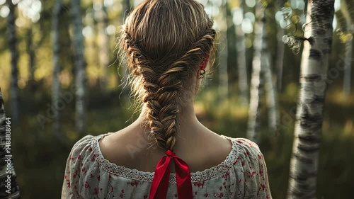 young woman in a park