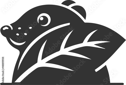 Small rodent animal mole vector silhouette