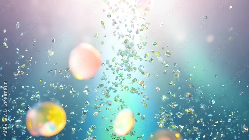 Opal sparkle particles
