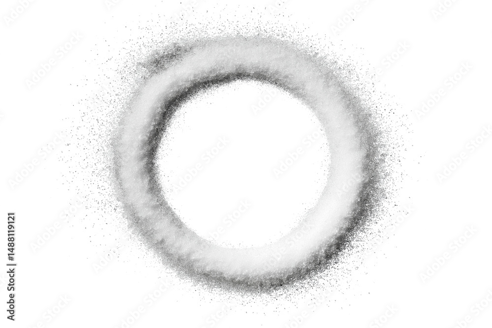 Fototapeta premium abstract textured ring isolated on white background