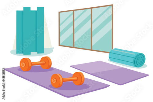 Capture the vibrant energy of a fitness gym;  high-intensity workout in progress, showcasing modern equipment and motivated individuals.