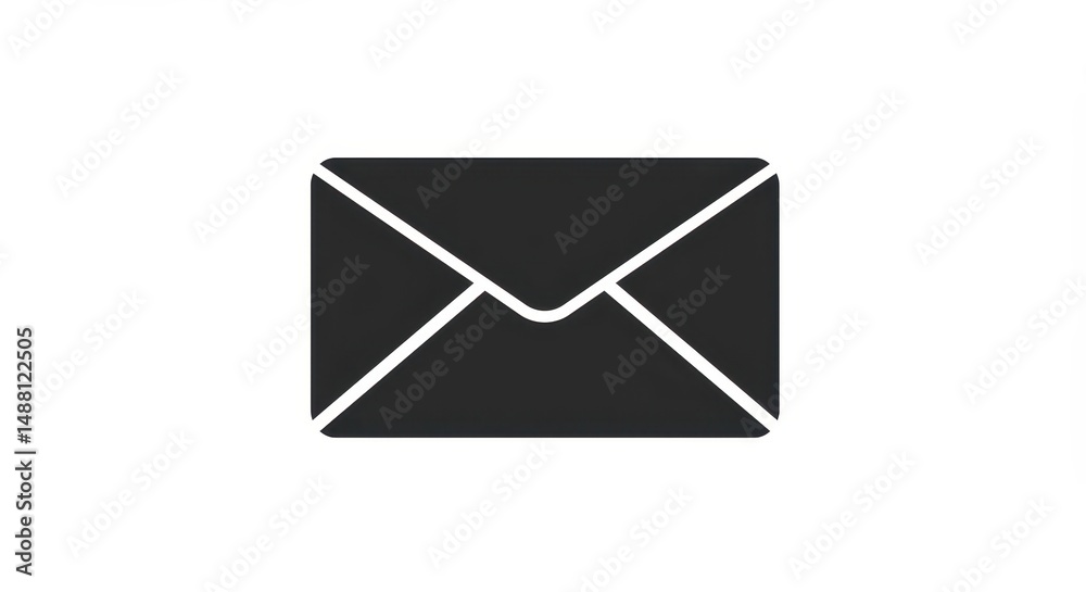 Simple Black and White Email Icon Simple Black and White Email Icon