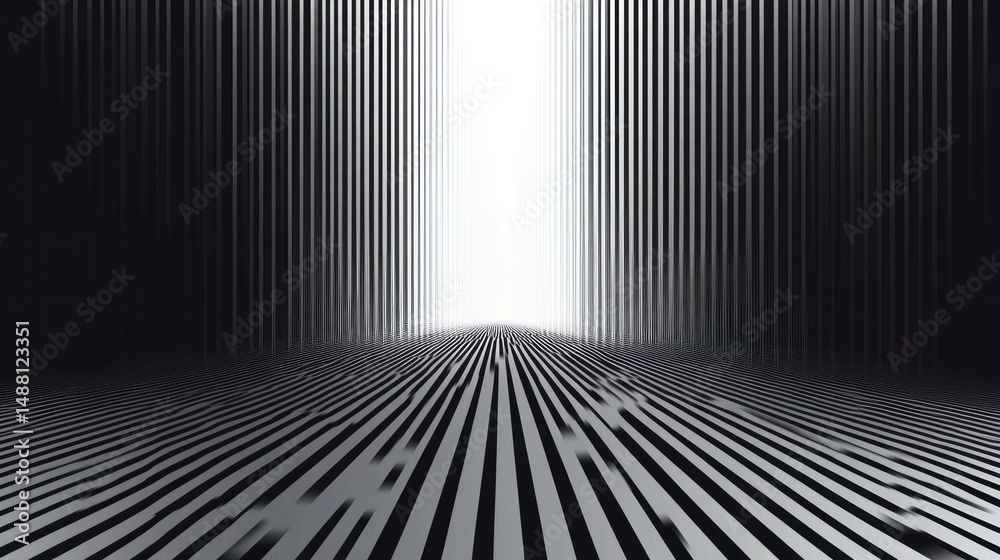 Abstract corridor with vertical and horizontal lines Abstract corridor with vertical and horizontal lines