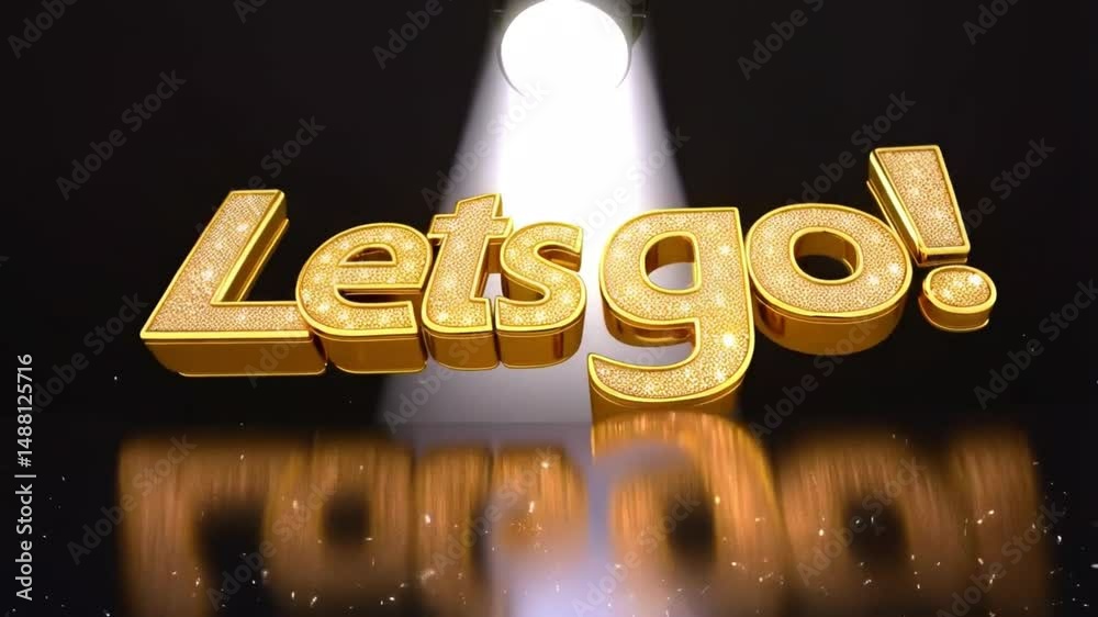 Sparkling Lets Go Intro Animation Perfect for Energetic Projects and Presentations