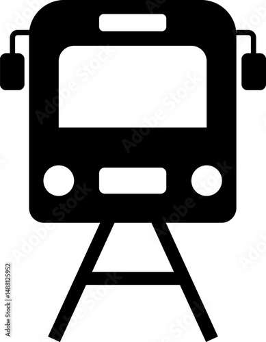rail icon. Train symbol. Railway Station. Transportation Sign Collection. Freight Locomotive
