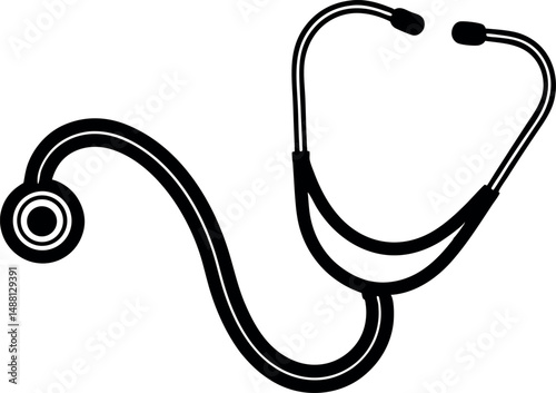 stethoscope on white background