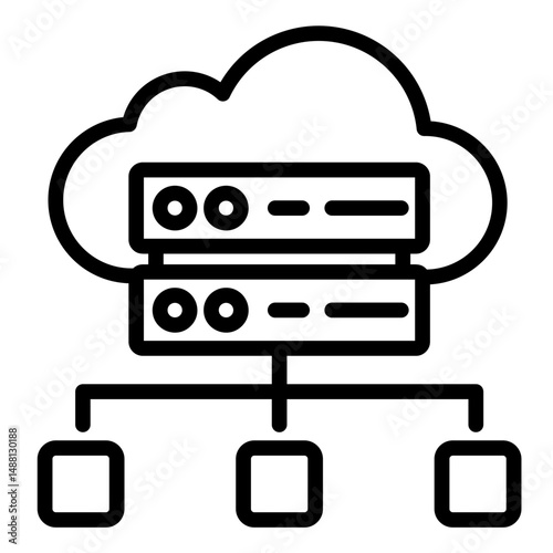 Cloud Infrastructure  Icon Element For Design	