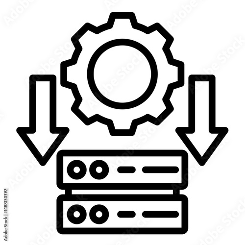 Legacy System  Icon Element For Design	