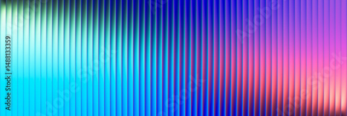 Futuristic neon ribbed fractal glass waves textures blend into mesmerizing gradient. Bold and dynamic design blending bright colors and geometry visuals full of energy and rhythm. Vector illustration