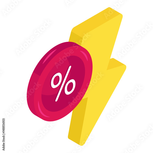 Premium download icon of flash sale 