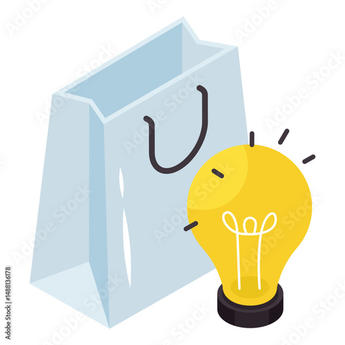 Creative design icon of shopping idea