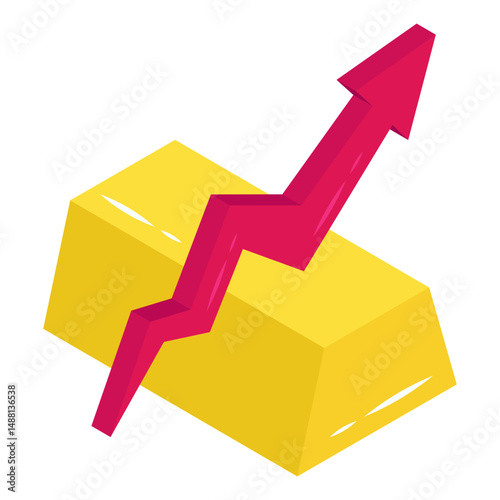 An editable design icon of ingot