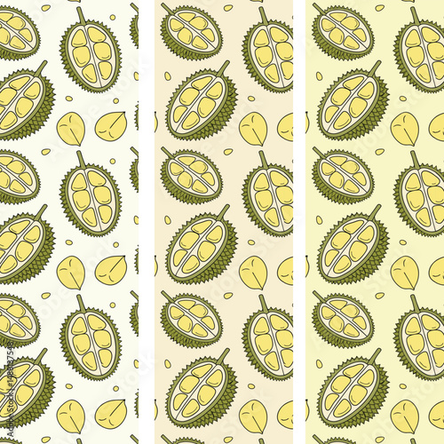 Durian with yellow background, wallpaper durian concept