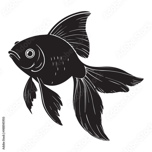 gold fish vector illustration