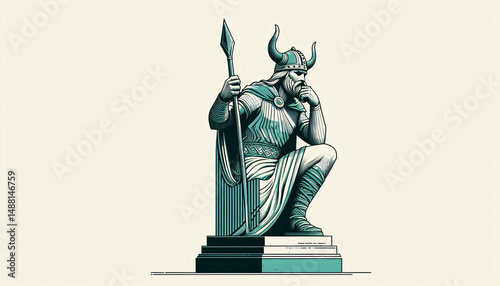 stone statue of a great warrior