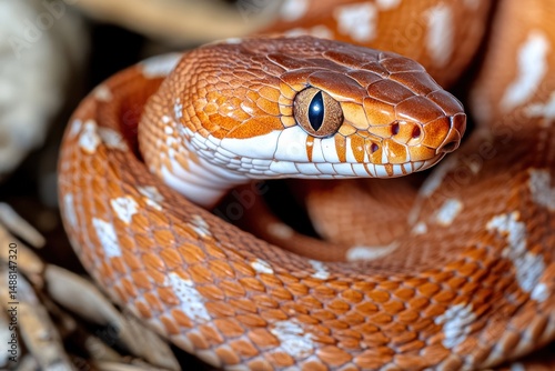 Intimate Portrait of Venomous Rattlesnake: Perilous Moment Captured