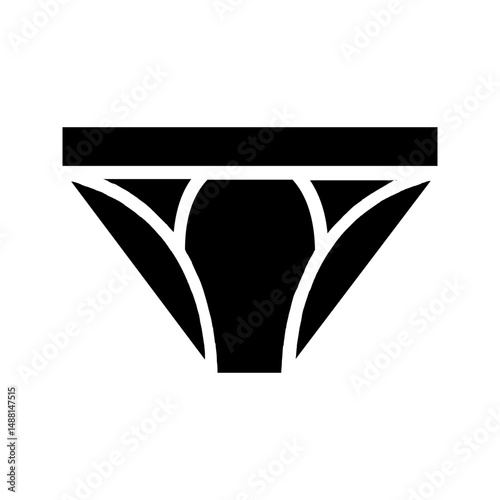 Vector icon of men underwear, suitable for intimate apparel designs.