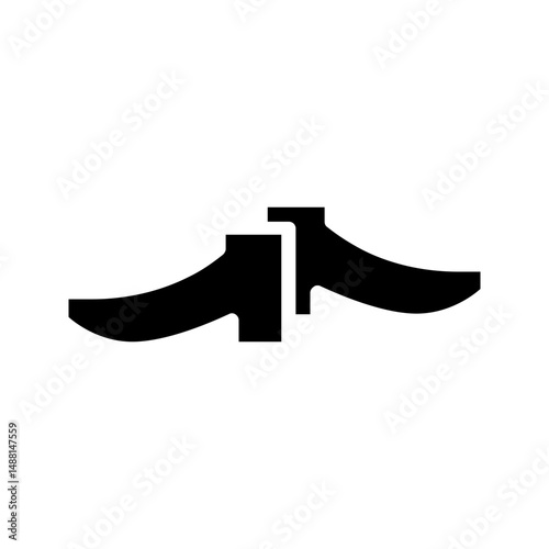 Vector icon of shoes, suitable for footwear and style designs.