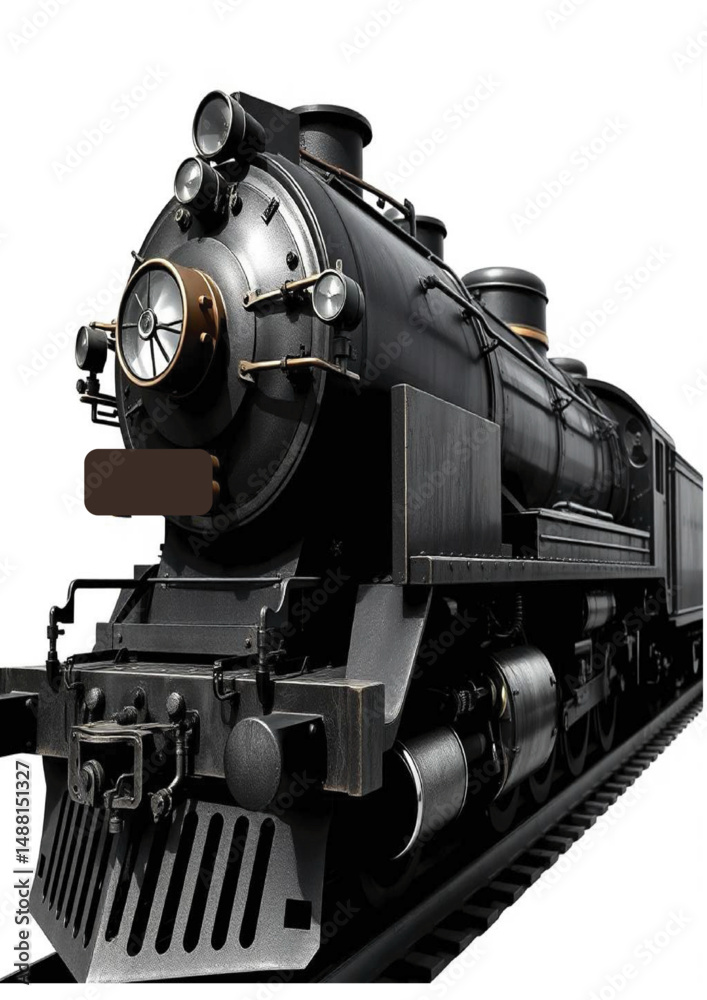 Naklejka premium transportation, railroad, classic, industrial, retro, mechanical, 