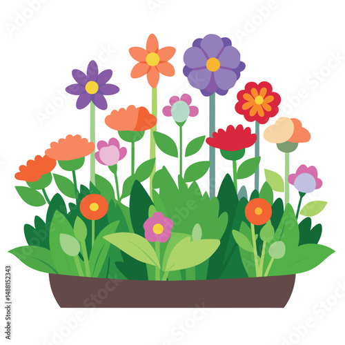 Springtime Floral Bed Composition
