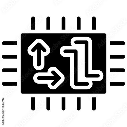 Mems Sensors Glyph Icon
