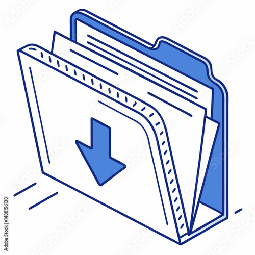 Downloading files secure data folder icon