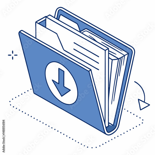 Downloading files secure data folder icon