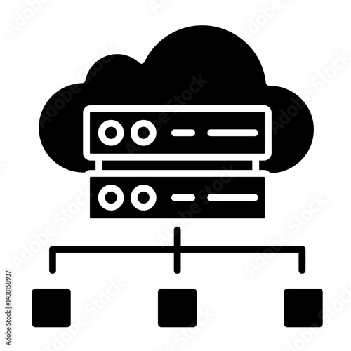 Cloud Infrastructure  Icon Element For Design	