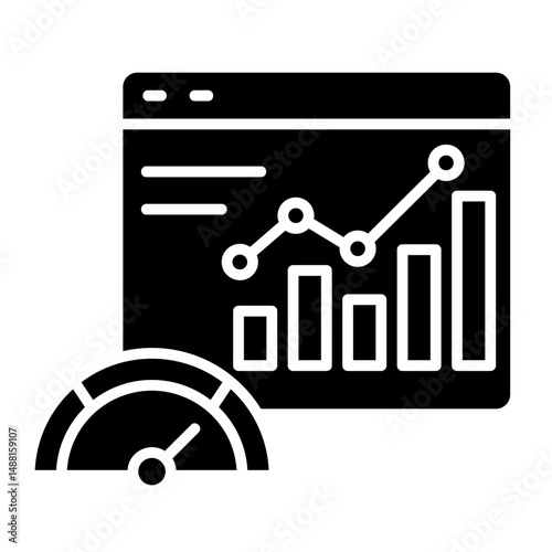 Kpi Dashboard  Icon Element For Design	