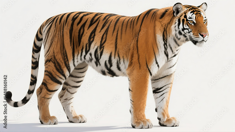 Obraz premium Majestic Bengal Tiger in Hyperreal Detail